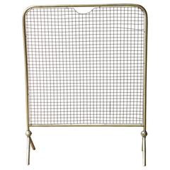 Antique 19th Century Brass Fireplace Screen, Fire Screen