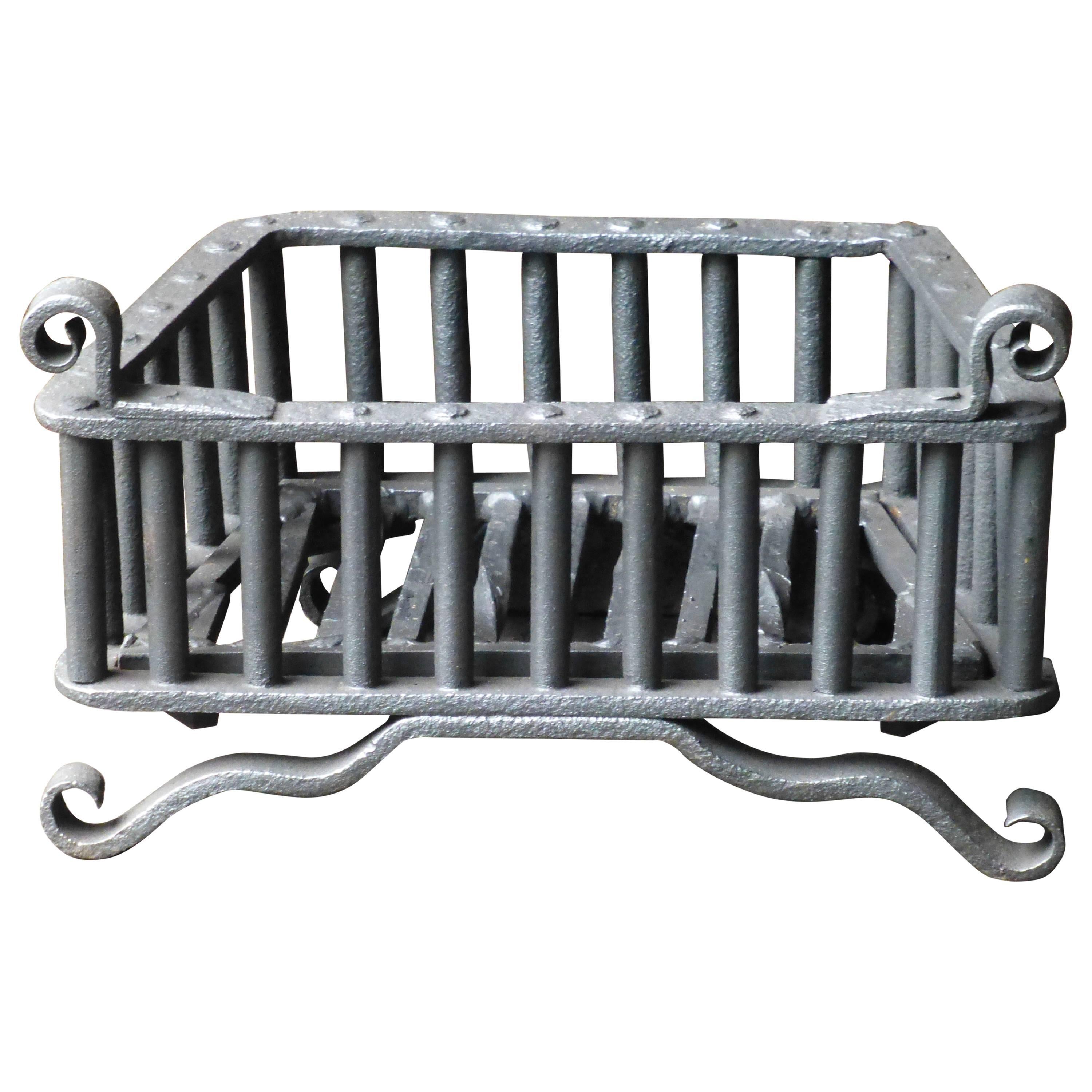 Small 18th Century Wrought Iron Fireplace Grate, Fire Grate