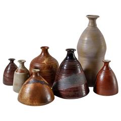Franco Agnese Collection of Seven Ceramic Vases, France, 1960s 9