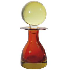 Seguso, "13986" Model Bottle, "Sommerso" Glass, circa 1968, Italy