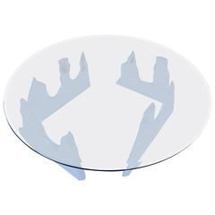 Lion in Frost Style Large Lucite Coffee Table 3