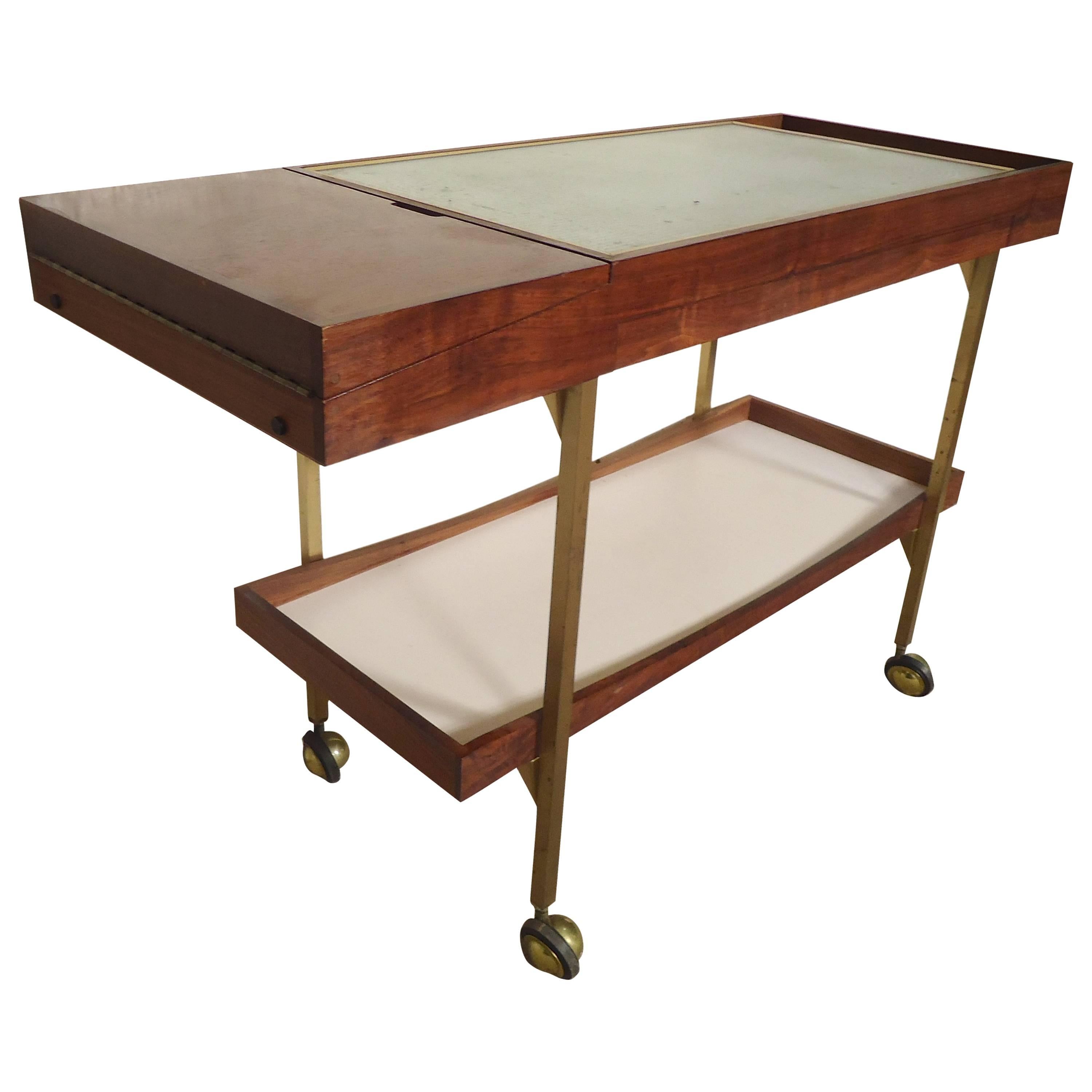 Vintage Hotplate Serving Cart