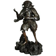 Late 19th Century Chinese Bronze of a Wild Man