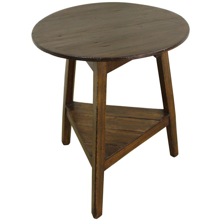 Antique Welsh Pine Cricket Table For Sale at 1stdibs