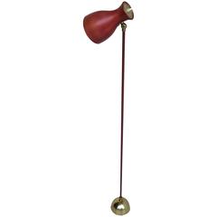 Red Floor Lamp by Dieter Schutz, Switzerland, 1960s
