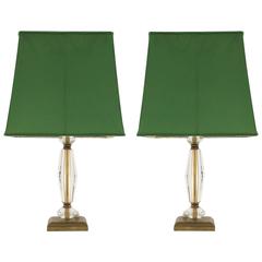 Pair of Bakalowits Glass Table Lamps, Austria, 1950s