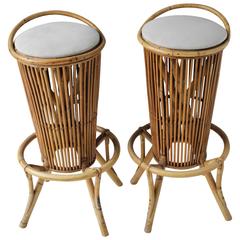 Pair of Bar Stools in the Style of Tito Agnoli