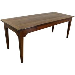 Lovely Patinated Antique French Cherry Farm Table