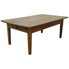 Antique French Cherry Two-Drawer Coffee Table