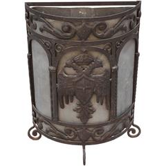 Beautiful Spanish Revival Umbrella Stand with Iron Repousee