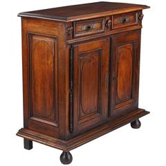 French Louis XIV Walnut Buffet, Early 1700s