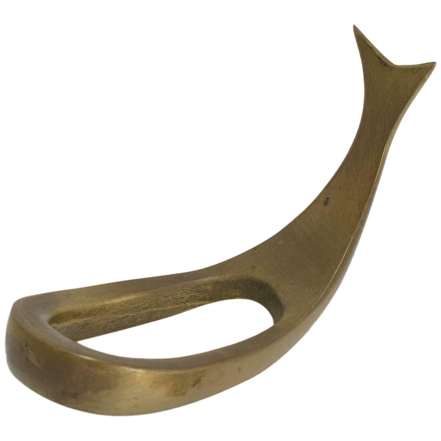 Solid Brass Pipe Rest, 1960s For Sale