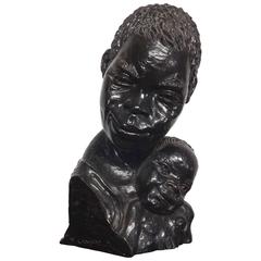 'a Loving Mother' Sculpture by Canaan Chikumbirike