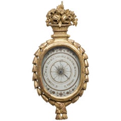 Antique French Louis XVI Giltwood Barometer