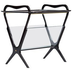 Ico Parisi Attributed Side Table with Magazine Rack