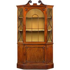 George III Mahogany Hexagonal Display Cabinet