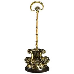 19th Century Rococo Style Brass Doorstop