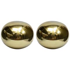 Big Round Golden Glass Lamps