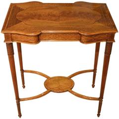Satinwood and Marquetry Inlaid Occasional Table by Maple & Co