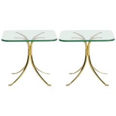 Pair of French Brass Gueridons