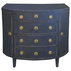 Antique Black Sideboard with Curved Form