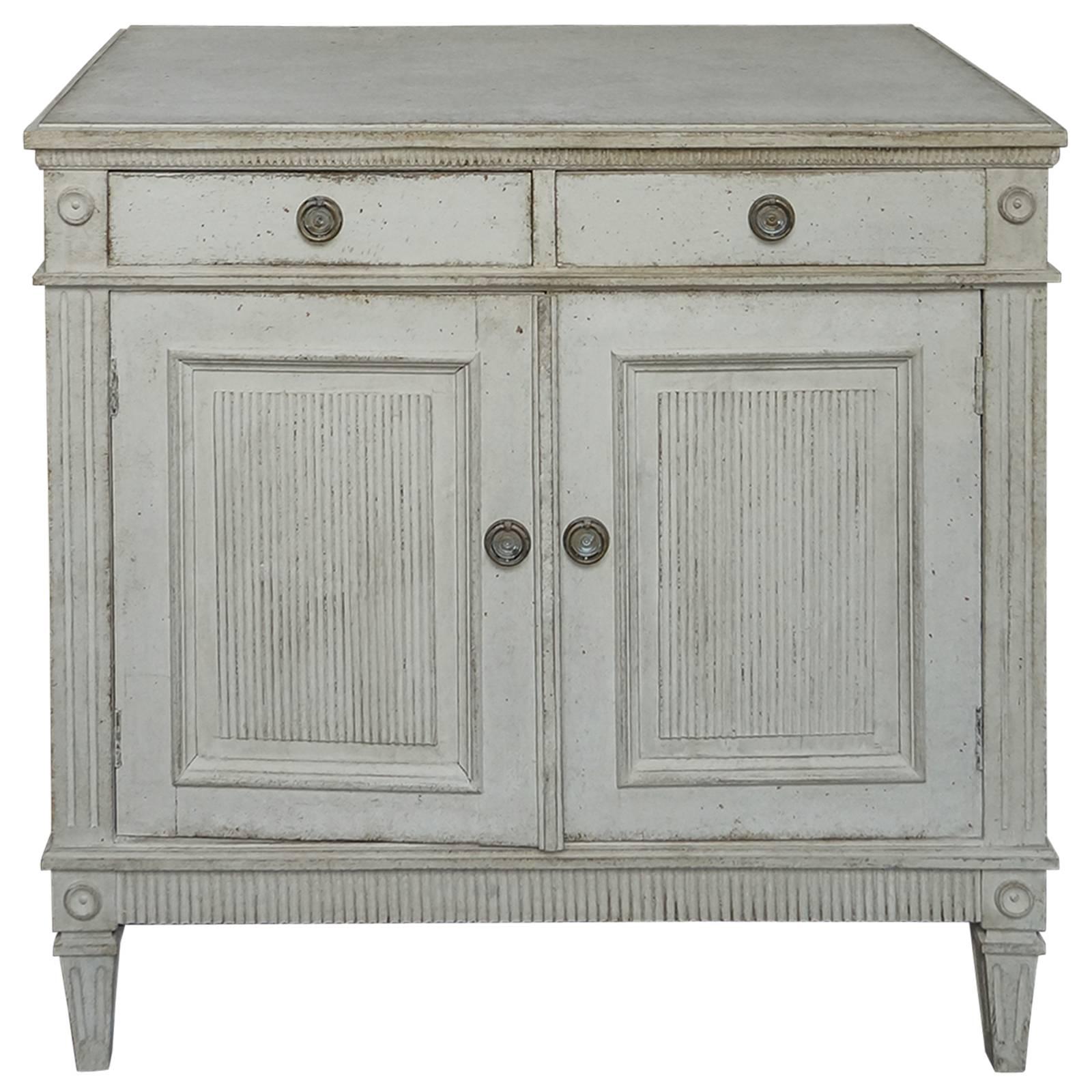 Small Gustavian Style Sideboard For Sale