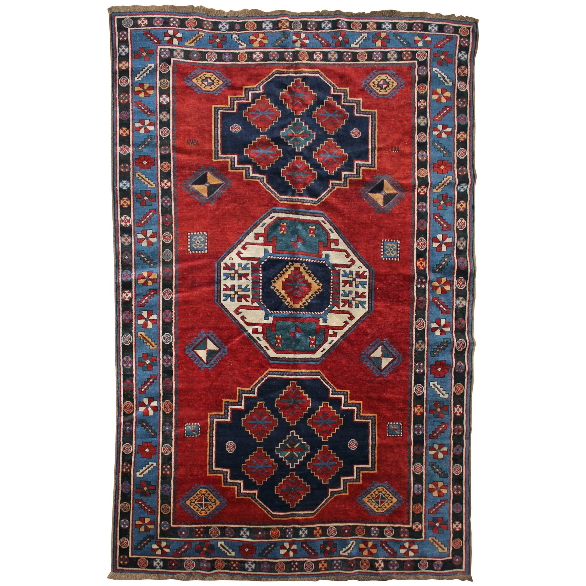 Kazak Scatter Rug or Carpet circa 1900