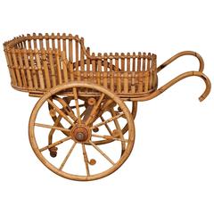 Fabulous French Bamboo Bar Cart