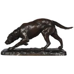 Large Bronze Pointer Dog "Chien de chasse" after Georges Gardet