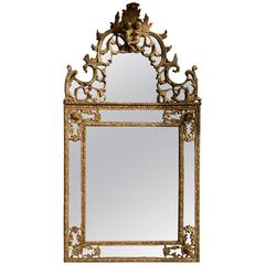 Early 18th Century Gilt And Mercury Glass Regence Mirror