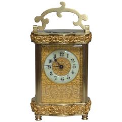 Ornate Brass and Gilt Carriage Clock