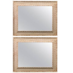 Greek Key Overmantel Mirrors in the Regency manner