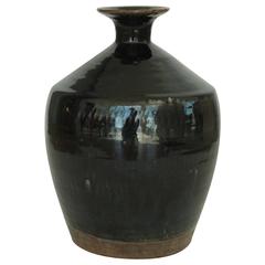 Ceramic Blue Lava Glazed German Vase