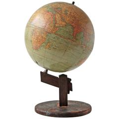 1908 Peerless World Globe Antique Primitive 