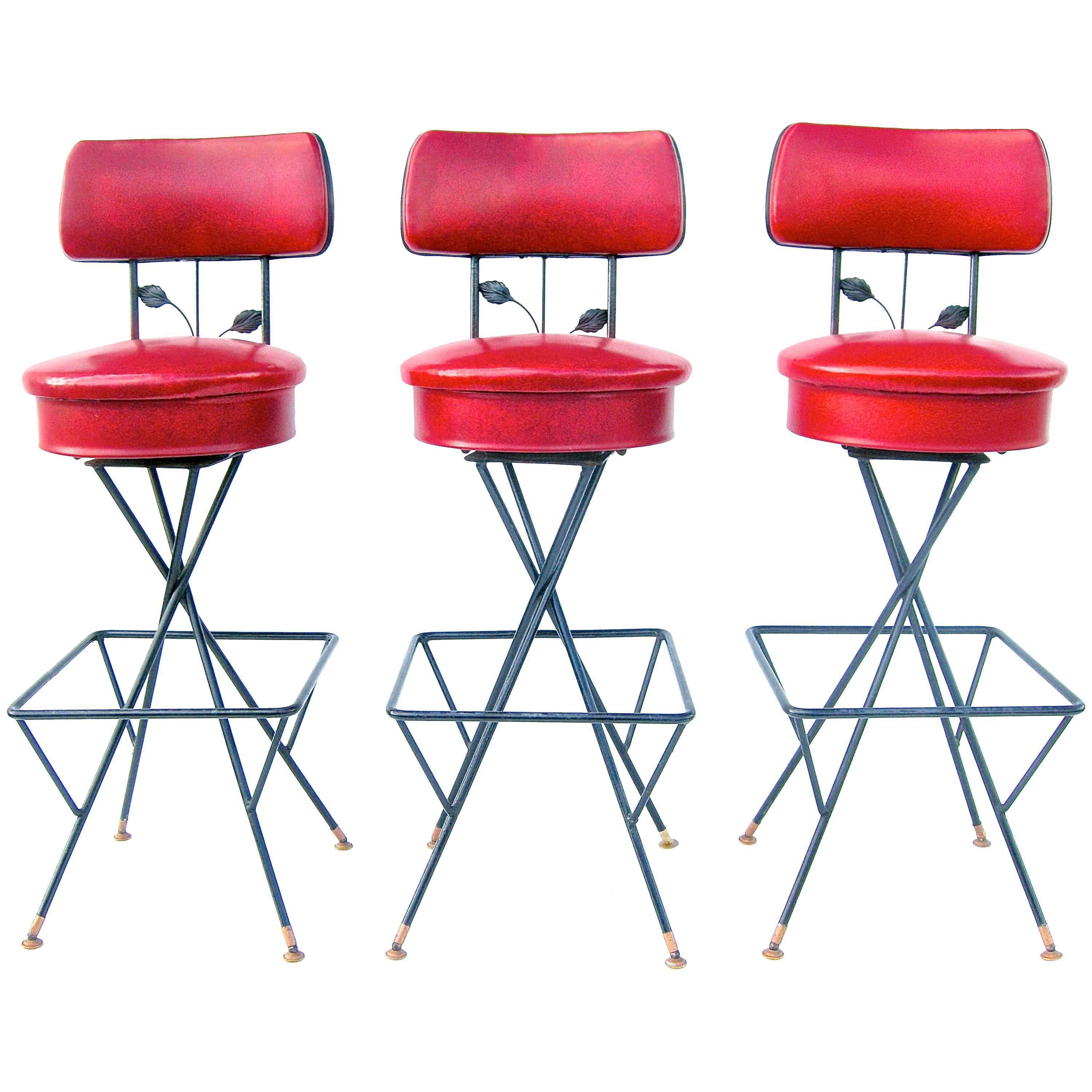 Trio of "Cherry-Licious" Bar Stools For Sale