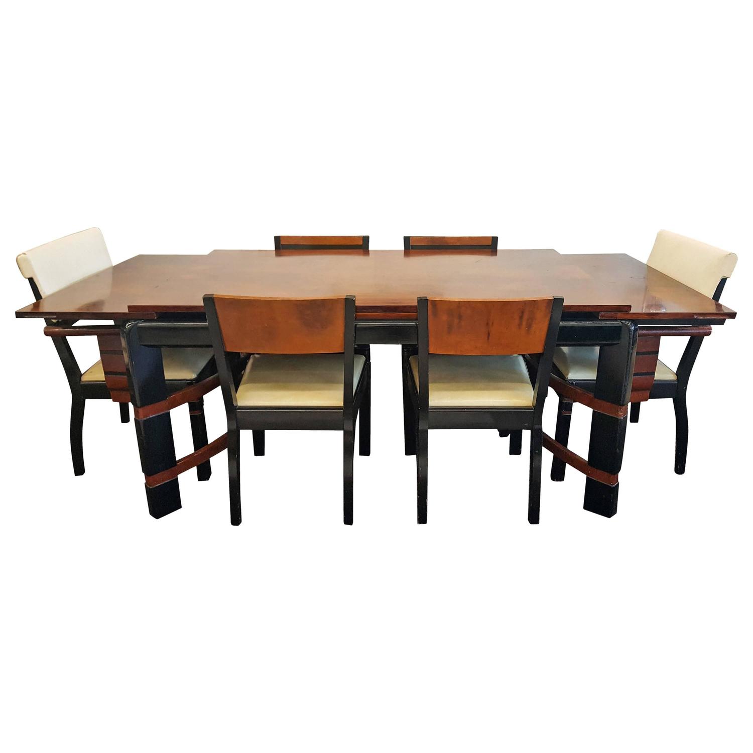Rare 1936 Donald Deskey Streamline Dining Set for Hastings Table Company at 1stdibs