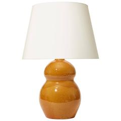 Uranium Yellow Double-Gourd Table Lamp by Kähler