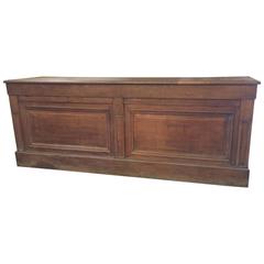 19th Century French Walnut Shop Counter