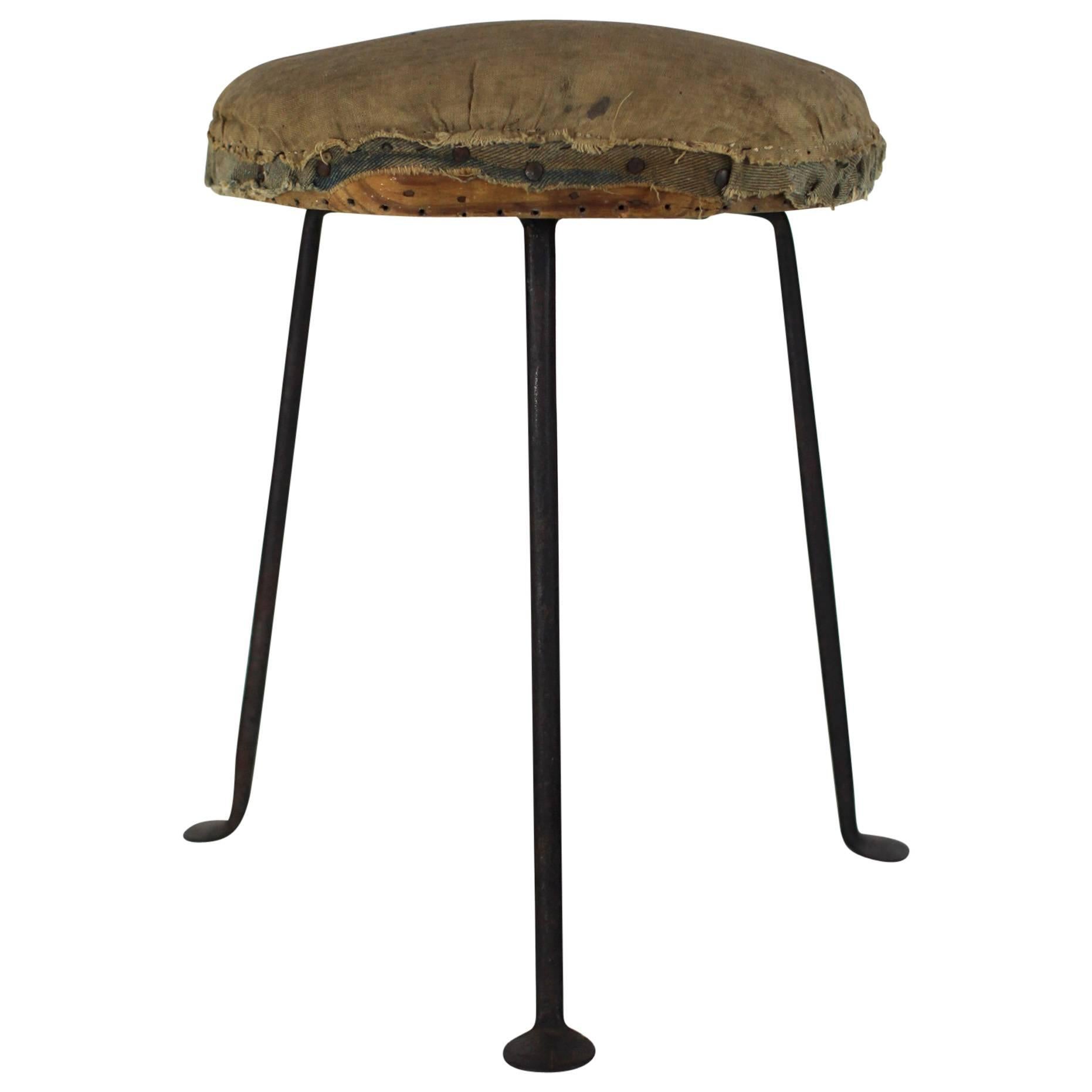 Penny Foot Tripod Stool, American, circa 1820 For Sale