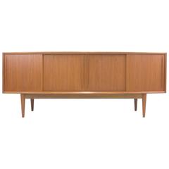 Arne Vodder Bowfront Teak Credenza for H.P. Hansen