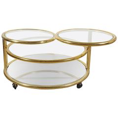 Three Ring Brass Coffee Table