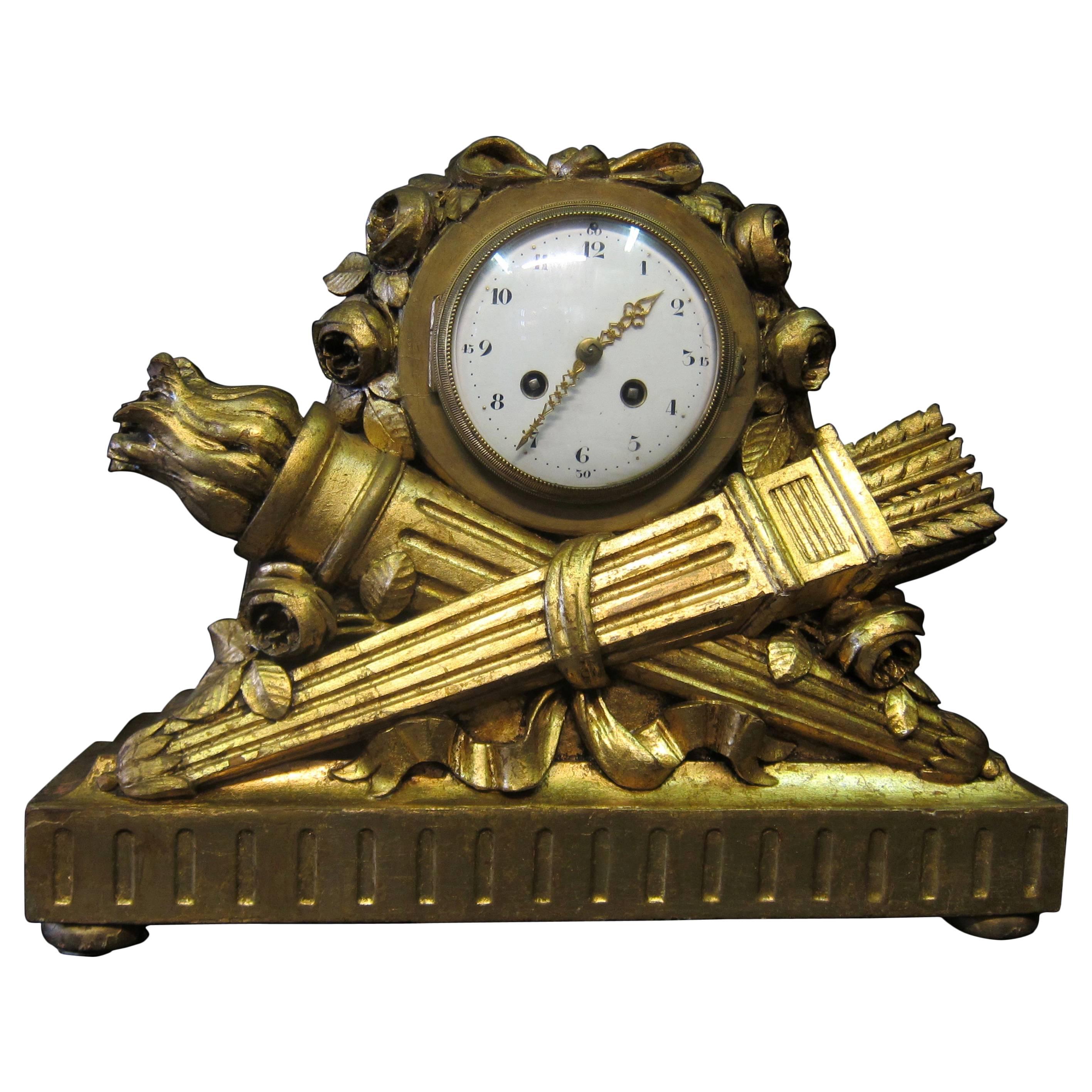 "JUST" C.H. French Mantel Clock For Sale