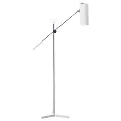 J. J. M. Hoogervorst, 1950s White Reading Floor Lamp for ANVIA, Netherlands