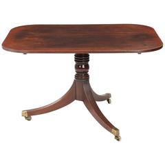 Antique English Regency Mahogany Tilt-Top Breakfast Dining Table, 19th Century