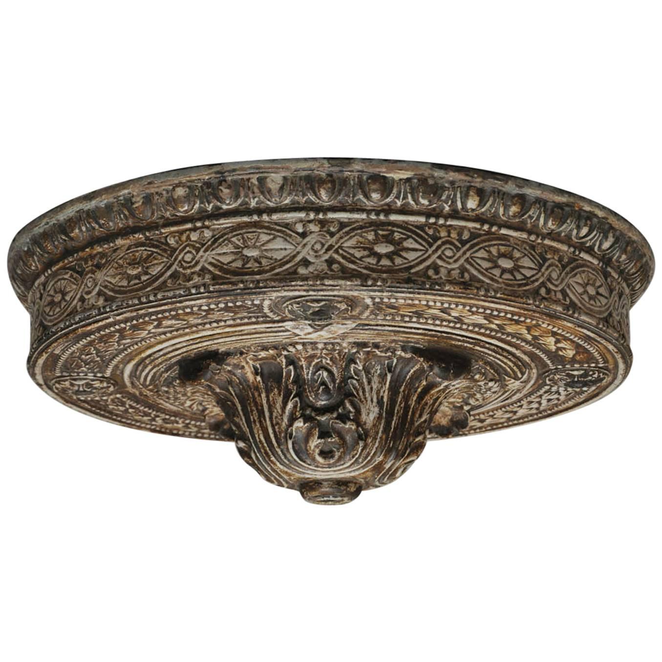 19th Century French Flush Mount Ceiling Plate For Sale