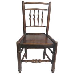 Late 18th C., Country Side Chair, Spindle Back, Elm and Ash, English, Ca.1800 2