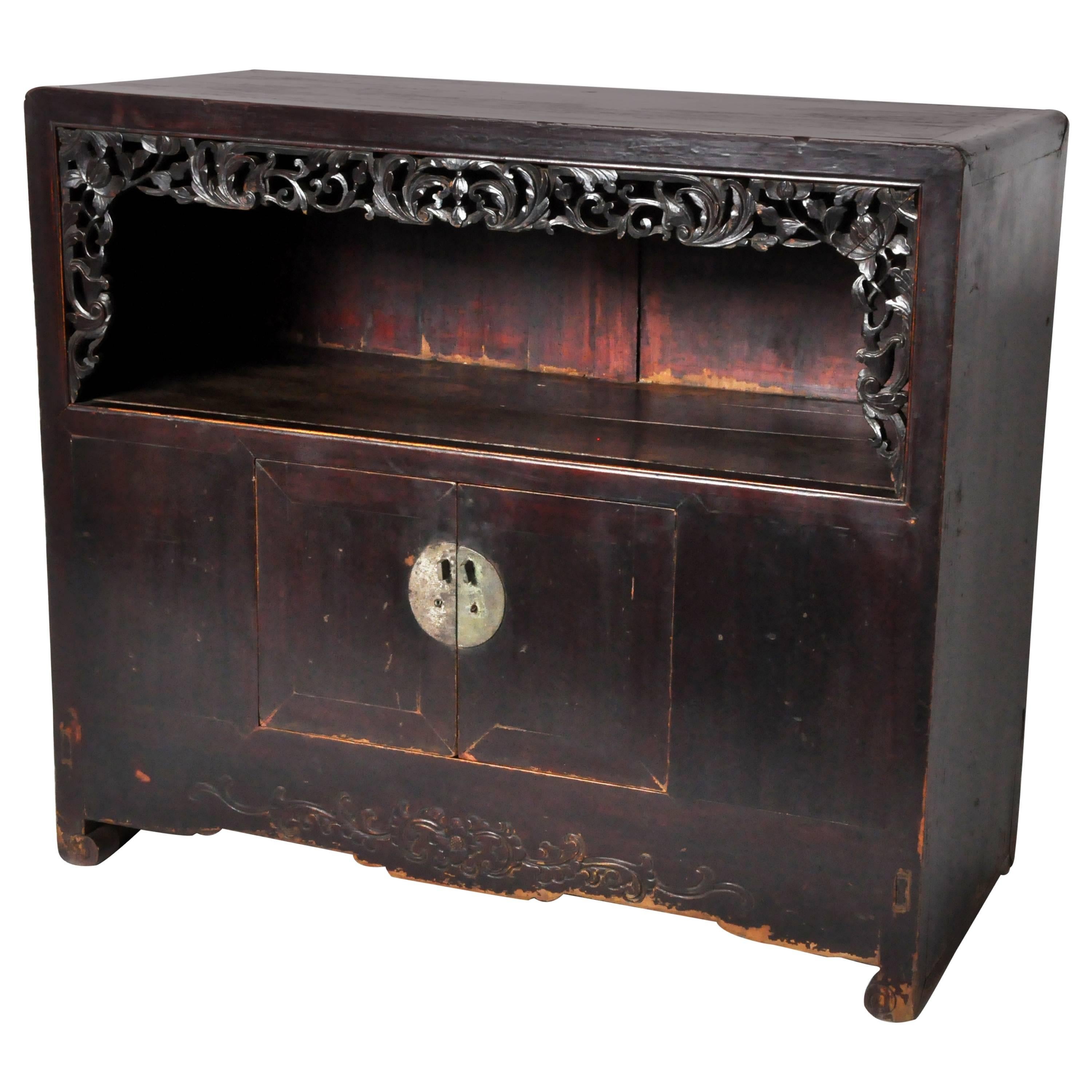 Chinese Square-Corner Cabinet