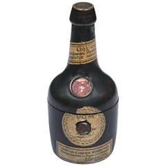 Antique French 1870 Traveling Mini Liquor Bottle "Dom" Inkwell