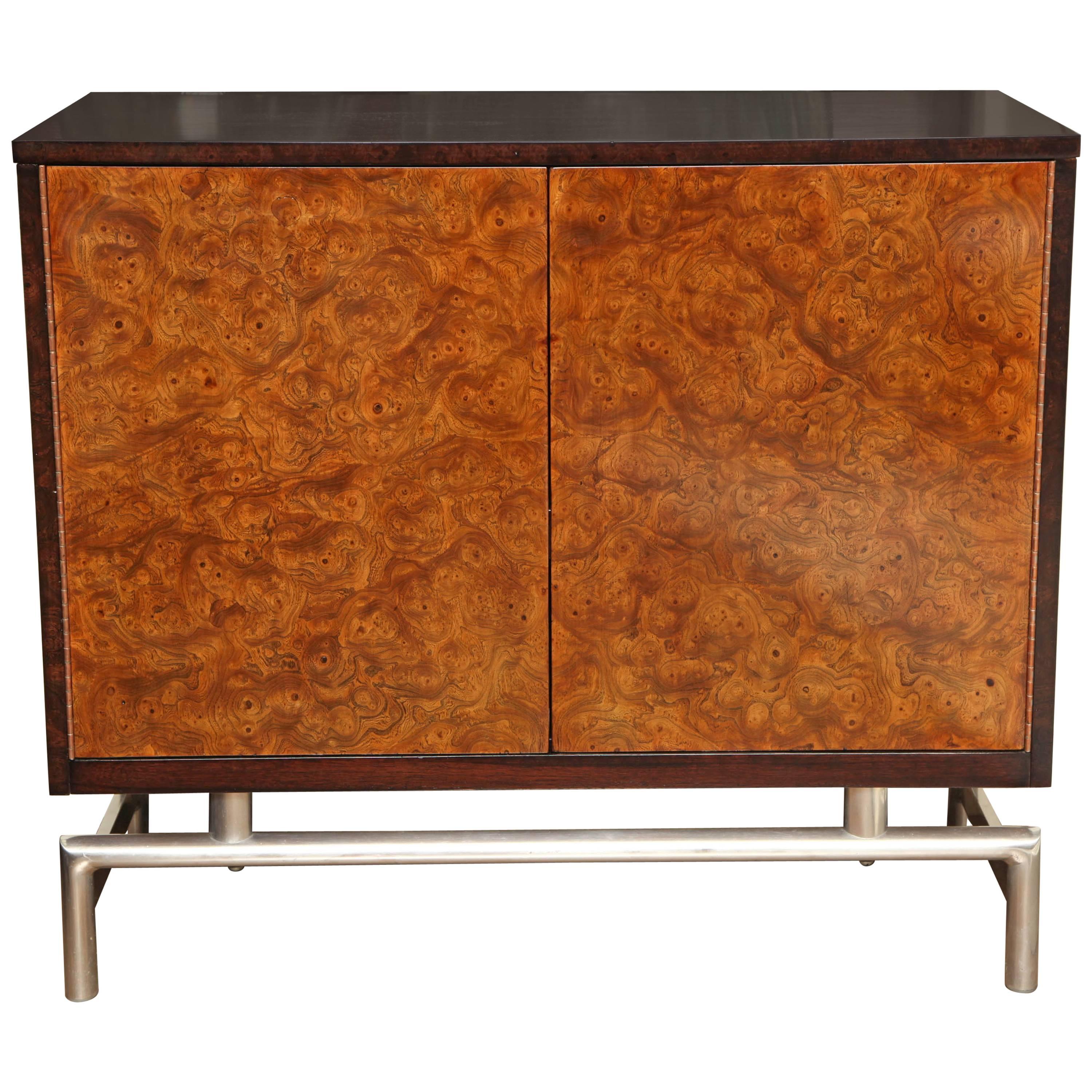 Small Burl Front Chest/Bar c. 1960