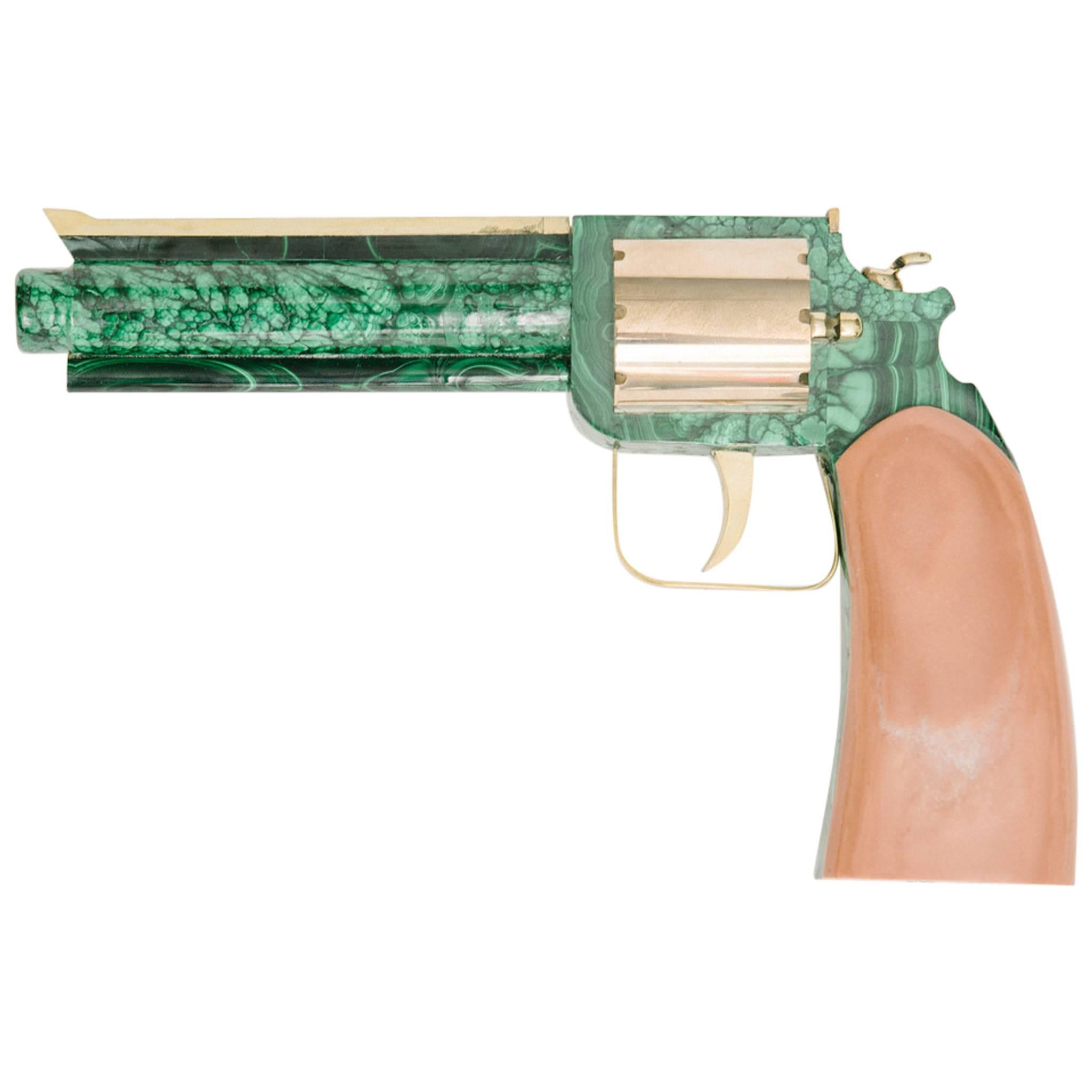 Decorative Malachite Hand Gun